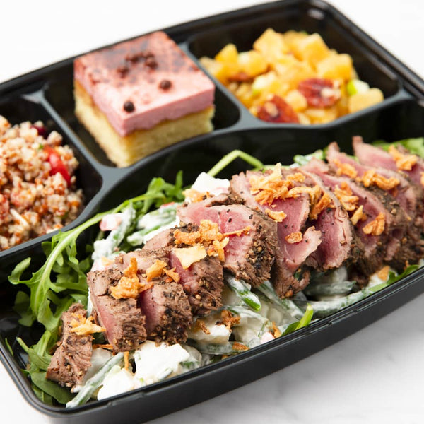 boîte à lunch exécutive, tataki de boeuf prêt-à-manger