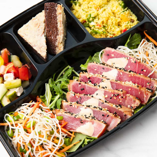 boîte à lunch exécutive, tataki de thon asiatique prêt-à-manger